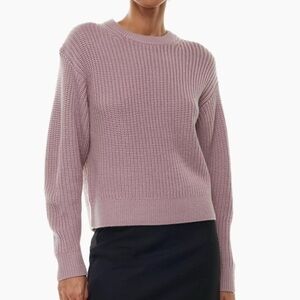 Wilfred Aritzia pink Maria merinowool crew neck pullover sweater Small Claremont